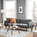 mopio Aaron 76.8" Couch, Small Futon Sofa Bed, Mid Century Modern Futon Couch by MopioInc