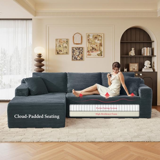 96" Sectional Couches for Living Room Cloud Couch Sofa - Image 5