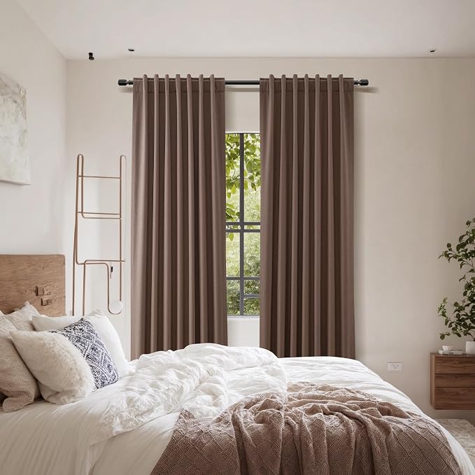 100% Blackout Curtains 90 Inch Length 2 Panels Set - Image 8
