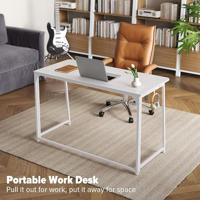 WOHOMO Folding Desk, 47.2" Foldable Computer Desk - Image 8
