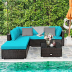 Tangkula 6 Piece Patio Furniture Set, Outdoor Deck Lawn Backyard Durable Steel - Image 3