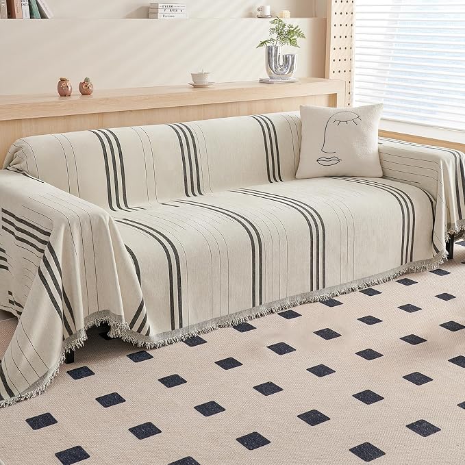 DREAMINGO Couch Cover Reversible Chenille Loveseat Sofa Covers by DREAMINGO