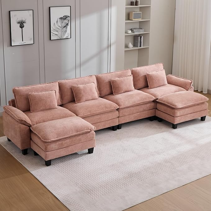 Oprisen 154" Modular Sectional Sofa, Comfy Cloud Couch Sectional Sofa by Oprisen