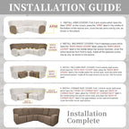 100% Waterproof Sectional Recliner Couch Covers - Image 7