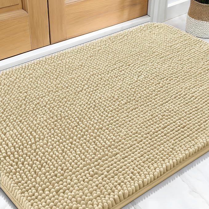 OLANLY Dog Door Mat for Muddy Paws 30x20, Super Absorbent Chenille Mud Mat | by OLANLY