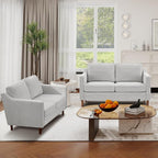 Kingfun 56" Chenille Sofa, Loveseat Couch, Mid Century Modern Love Seat Couches - Image 5