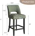 VKNOW Bar Stools Set of 2, Modern Counter Stools - Image 2