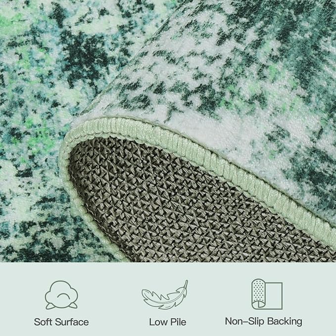 Lofus 5x7 Area Rug for Living Room, Abstract Washable Non-Slip Rugs, Stain - Image 7