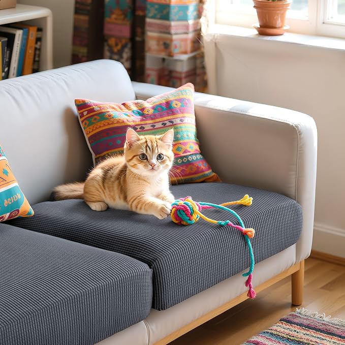 Hokway Stretch Individual Couch Cushion Slipcovers Reversible Cushion Protector - Image 8