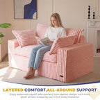 MAXYOYO 59" Bean Bag Sofa Couch, Loveseat Boneless Couch in a Box, Upholstered - Image 6