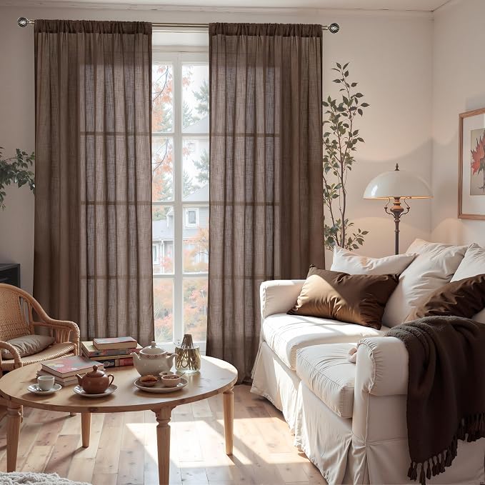 BGment Long Linen Curtains 102 Inch Length - Image 2