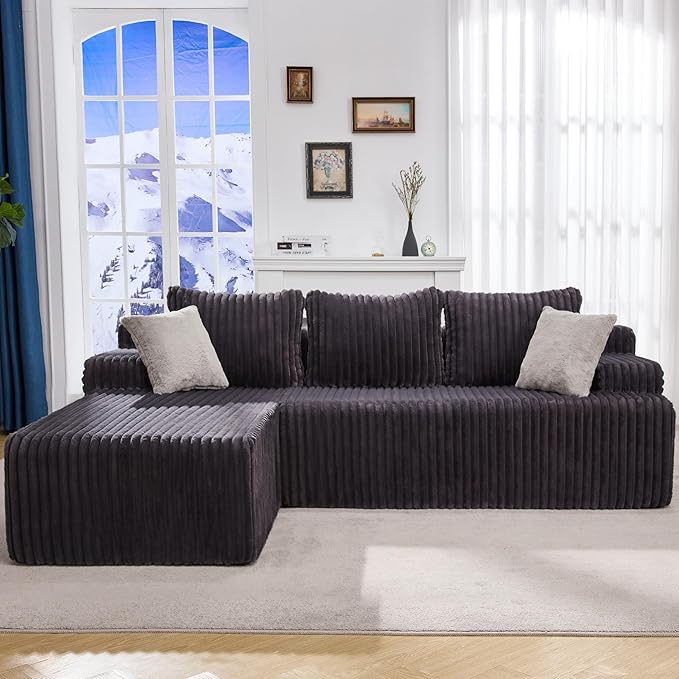 Modular Sectional Sofa Couches L-Shape Couch 3 Seat Modular Sofa Memory Foam by YourHomeDeservesMore