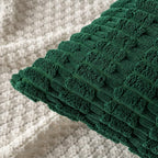 MIULEE Corduroy Decorative Throw Pillow Covers 18x18 Dark Green Pack of 2 | - Image 4