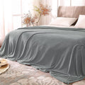 BEDELITE Fleece Blanket Soft Plush Queen Size Bed Blanket Grey 90"x90" | Ultra by BEDELITE