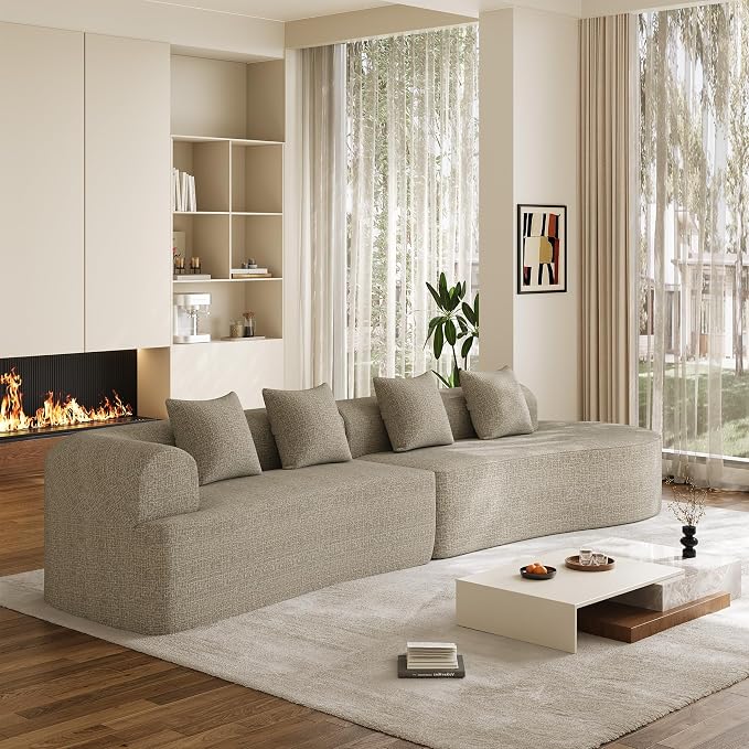 147" Oversized Sectional Sofa for Living Room, Modern Luxury Plush Chenille - Image 9