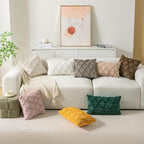 Set of 2 Soft Moroccan Throw Pillow Covers 24x24 Inch Plush Boho Decorative - Image 2