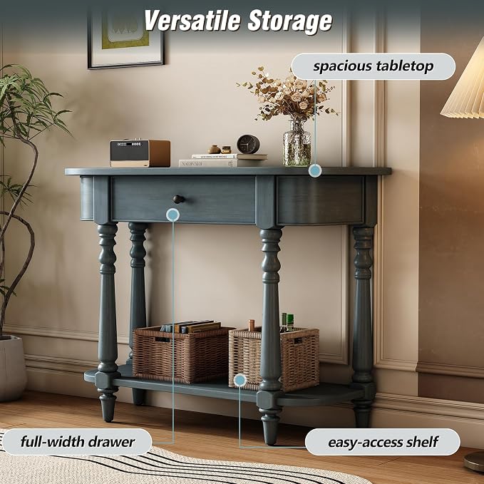 Retro Curved Console Table - Image 5