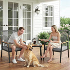 LIFERUN 3-Piece Patio Furniture Set, 2 Outdoor Rattan Chairs - Image 7