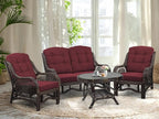 Malibu Lounge Loveseat Sofa Natural Rattan Wicker Handmade Design - Image 5