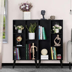 YAHARBO Small Black Narrow Bookshelf, 3 Tier Modern Bookcase - Image 7
