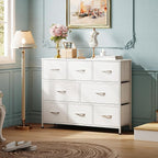 WLIVE 8 Drawer Dresser for Bedroom, Fabric White Dresser - Image 7