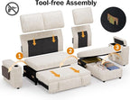 Vipbear 86" Modular Sectional Sleeper Sofa - Image 4