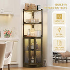 EOYUTLLY Corner Bar Cabinet - Image 4