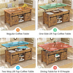 SEDETA Lift Top Coffee Table, 4 in 1 Convertible Coffee Tables - Image 3