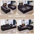 Modular Sectional Sofa Couches L-Shape Couch 3 Seat Modular Sofa Memory Foam - Image 5