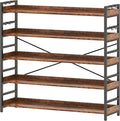 HCHQHS 5 Tier Bookshelf, Adjustable Industrial Bookcase, Vertical Tall Book by HCHQHS