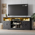 Xixini Farmhouse TV Stand for 65/60/55 Inch Tvs, Rustic Entertainment Center by Xixini