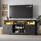 Xixini Farmhouse TV Stand for 65/60/55 Inch Tvs, Rustic Entertainment Center by Xixini