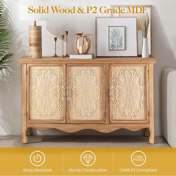 RoyalCraft Farmhouse Sideboard Buffet Cabinet - Image 4