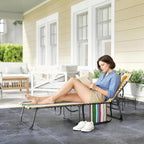 Outsunny Folding Chaise Lounge Chair Outdoor Tanning Chair - Image 9