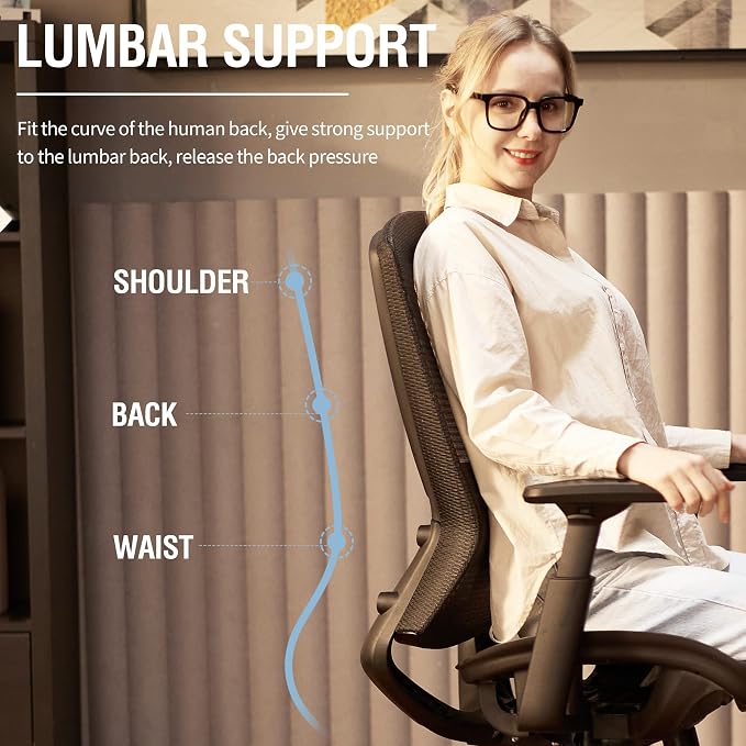 ELABEST Ergonomic Mesh Office Chair, Comfy Computer Desk Chair - Image 4