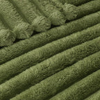 Exclusivo Mezcla Striped Twin Size Fleece Blanket - Image 4