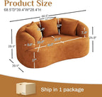 68.5" Loveseat Sofa for Living Room, Modern Luxury Plush Chenille Extra Deep - Image 2