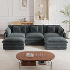 mikibama Modular Sectional Sofa, 111.5 Inch U Shaped Couch Set - Image 8