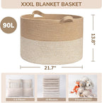 INDRESSME Extra Large Woven Baskets - Image 7