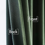 MIULEE Velvet Curtains 52x72 inches 2 Panels Olive Green Blackout Curtains | - Image 6
