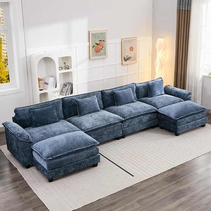 Oprisen 154" Modular Sectional Sofa, Comfy Cloud Couch Sectional Sofa by Oprisen