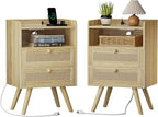 SUPERJARE 2 Drawer Night Stand by SUPERJARE