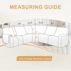 HDCAXKJ 100% Waterproof Reclining Sectional Couch Covers L Shape Recliner Sofa - Image 2
