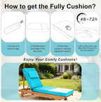 Chaise Lounge Cushions Outdoor 80x26x6 Inch, Fade Resistant 6'' Thicken Outdoor - Image 7