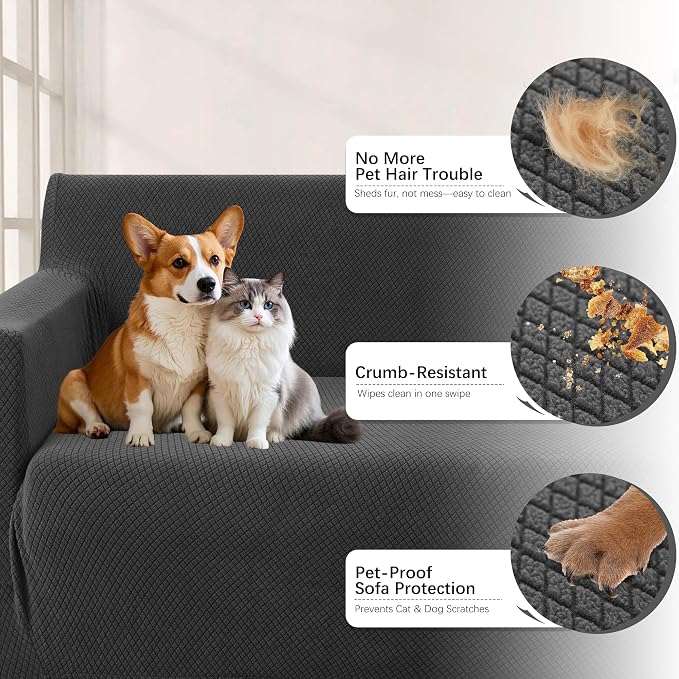 Arfntevss Stretch Sectional Couch Covers L Shaped Corner Sectional Sofa Cover - Image 3