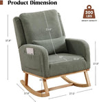 HCHAIRH Rocking Chair Nursery, Teddy Nursing Rocking Chairs, Upholstered - Image 2