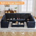 127'' Oversized U Shaped Modular Sofa, Sectional Couches - Image 3