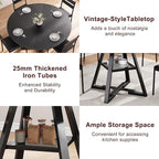 Jocoevol Round Dining Table for 4, Kitchen Dining Room Circle Dinner Pedestal - Image 5