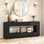 Epecoya 78 Inch Extra Long Console Table, 2-Tier Wood Entryway Table - Image 4