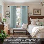 Seafoam Green Curtains 38 Inch Wide - Image 2